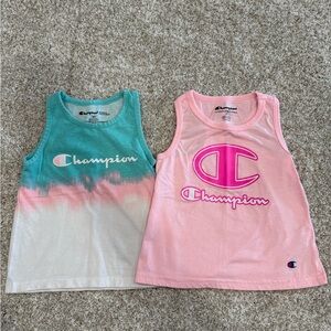 Champion Girls Pink and Blue Tank Tops